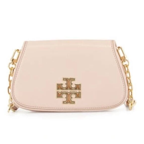 Tory Burch Handbags - Tory Burch Britten Mini Crossbody Bag Light Oak Designer Preppy Concerts